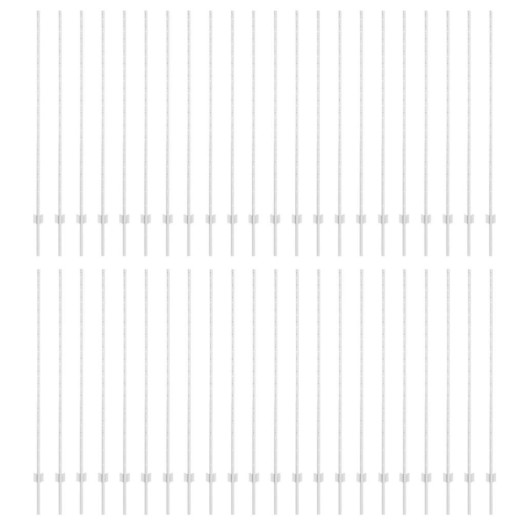 Plotové sloupky 88 pcs Stříbrná 200 cm Ocel