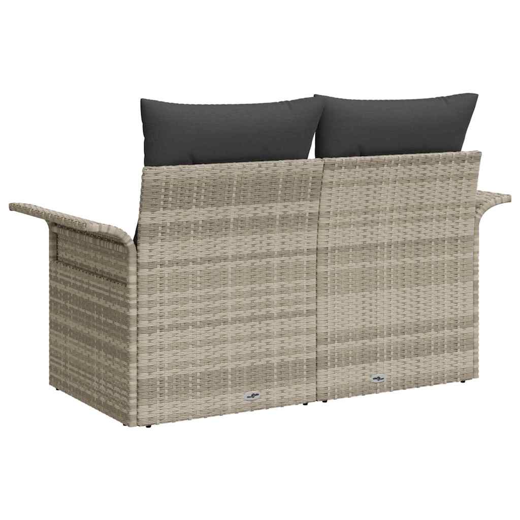 Zahradní sofa Světle šedá 141 x 62 x 69 cm polyratan