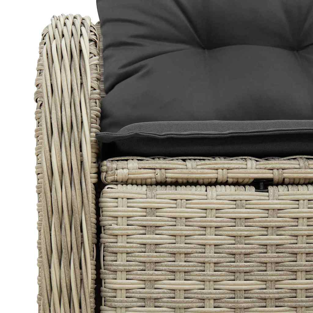 Zahradní sofa Světle šedá 121 x 62 x 69 cm polyratan