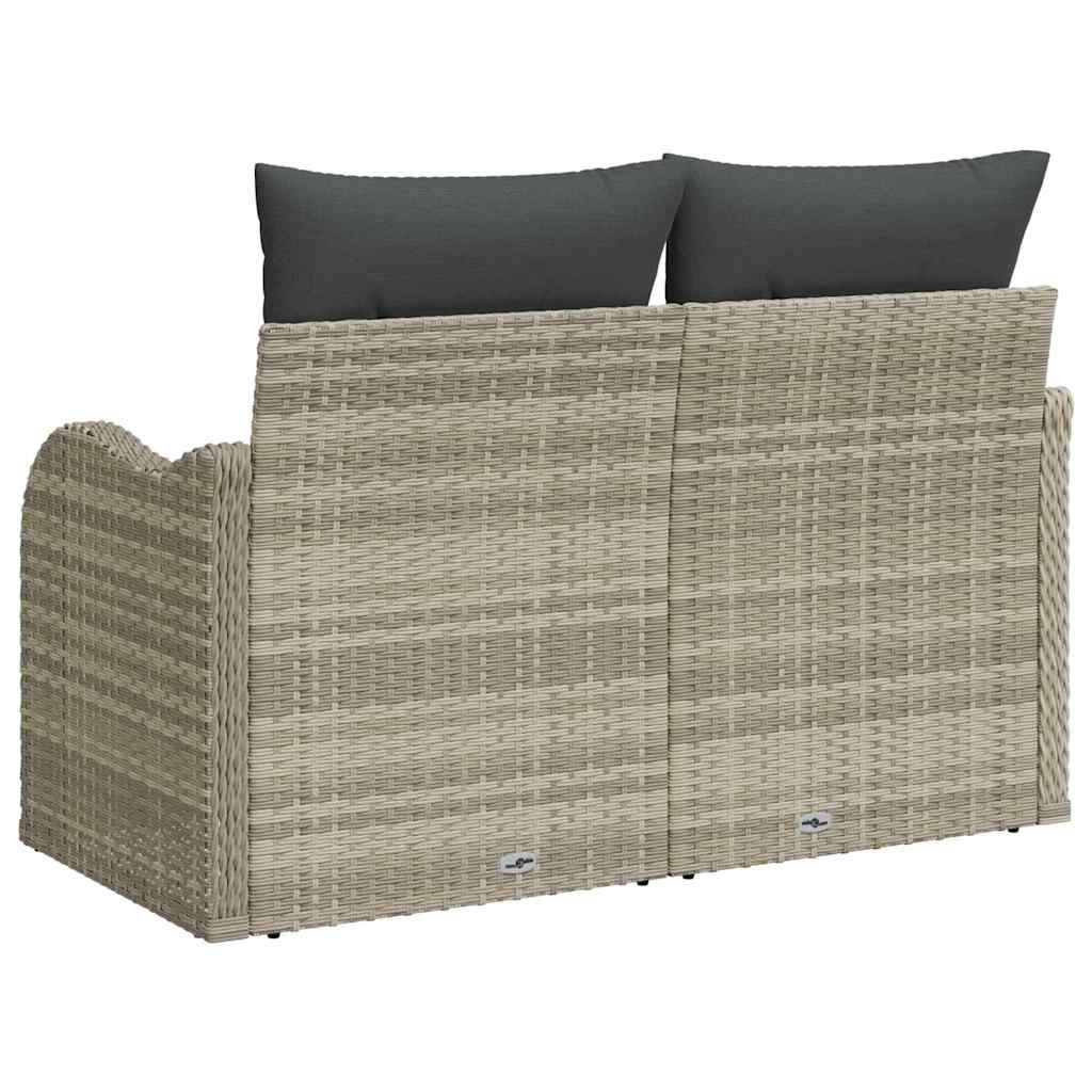 Zahradní sofa Světle šedá 121 x 62 x 69 cm polyratan