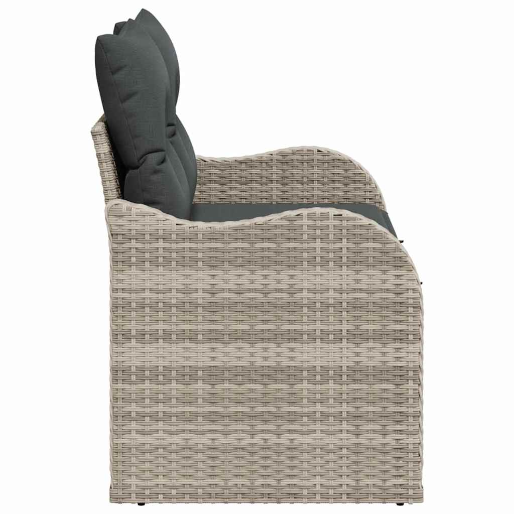 Zahradní sofa Světle šedá 121 x 62 x 69 cm polyratan