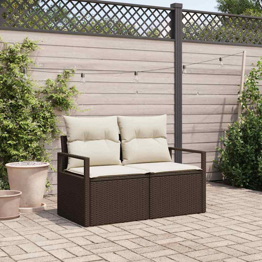 Zahradní sofa Hnědá 120 x 62 x 69cm polyratan