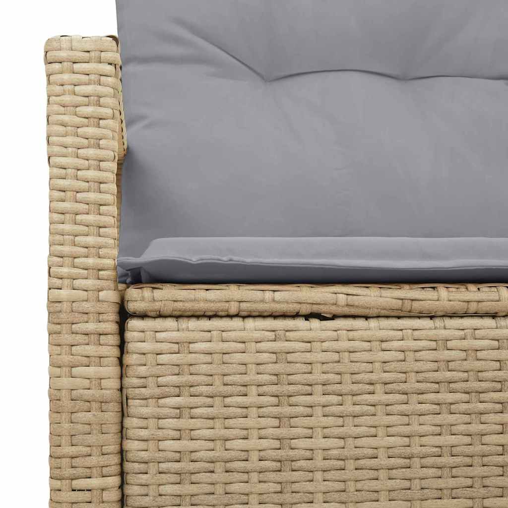 Zahradní sofa s polštářem Béžová 120 x 62 x 69cm polyratan