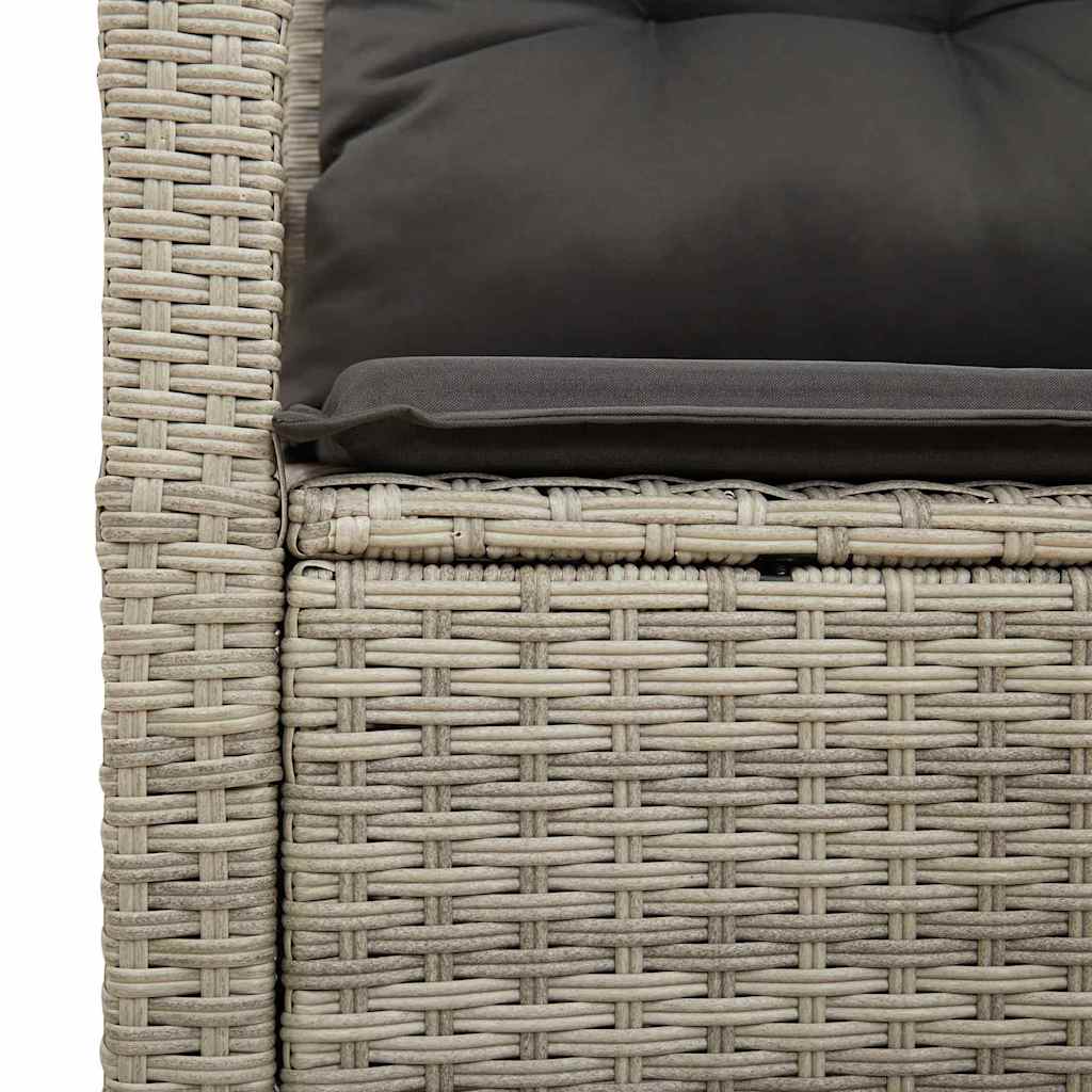 Zahradní sofa s polštářem Šedá 120 x 62 x 69cm polyratan