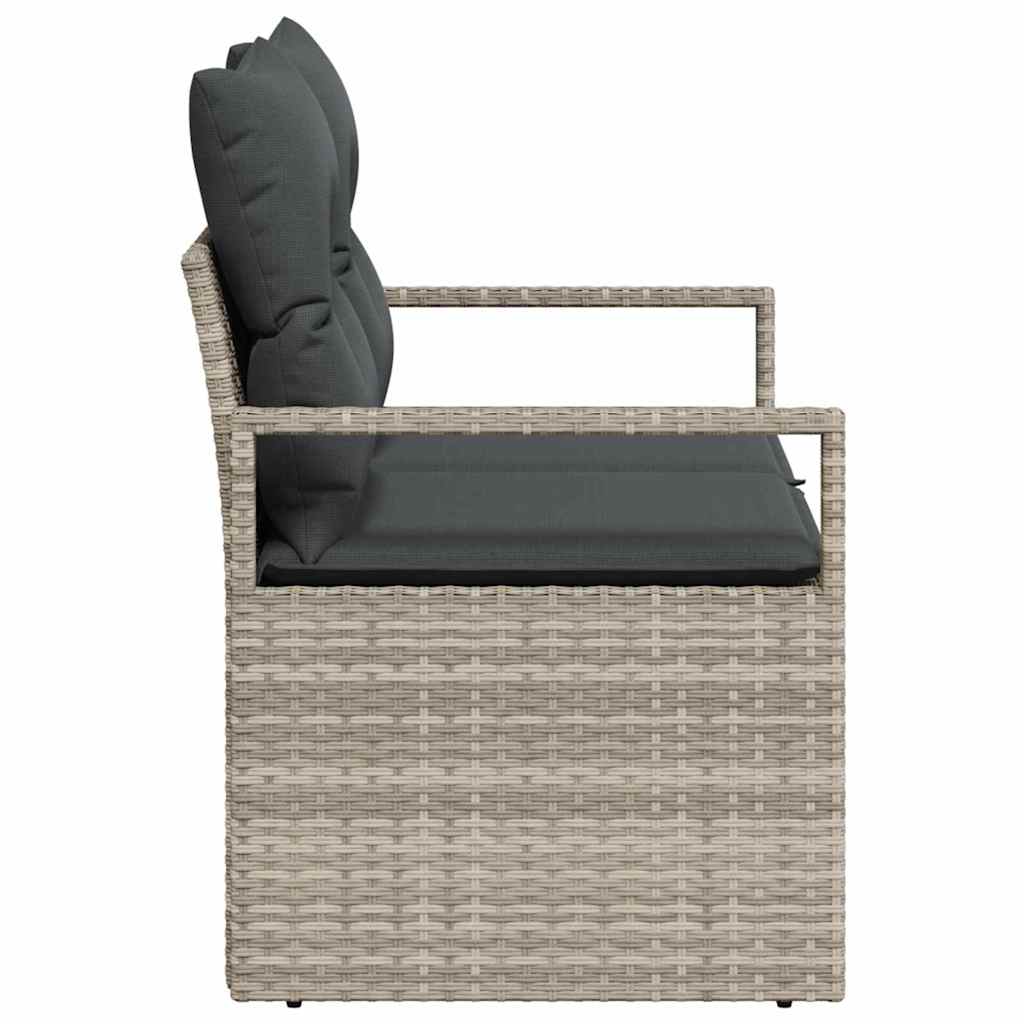 Zahradní sofa s polštářem Šedá 120 x 62 x 69cm polyratan
