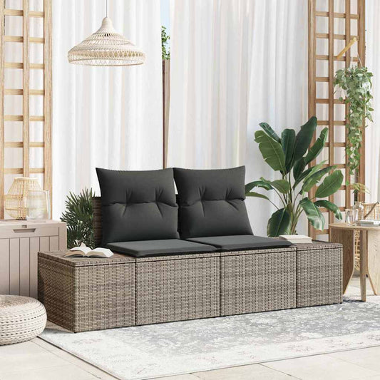 Zahradní sofa Šedá 123 x 62 x 69cm polyratan