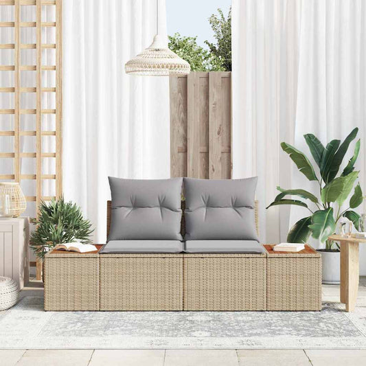 Zahradní sofa Béžová 184 x 62 x 85cm polyratan