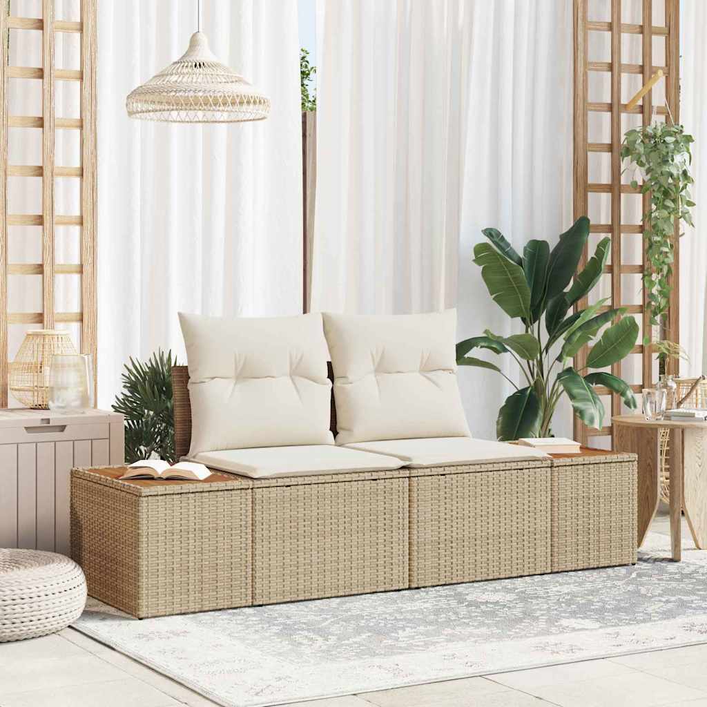 Zahradní sofa Béžová 184 x 62 x 85cm polyratan