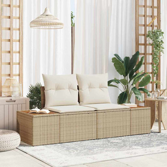 Zahradní sofa Béžová 184 x 62 x 85cm polyratan