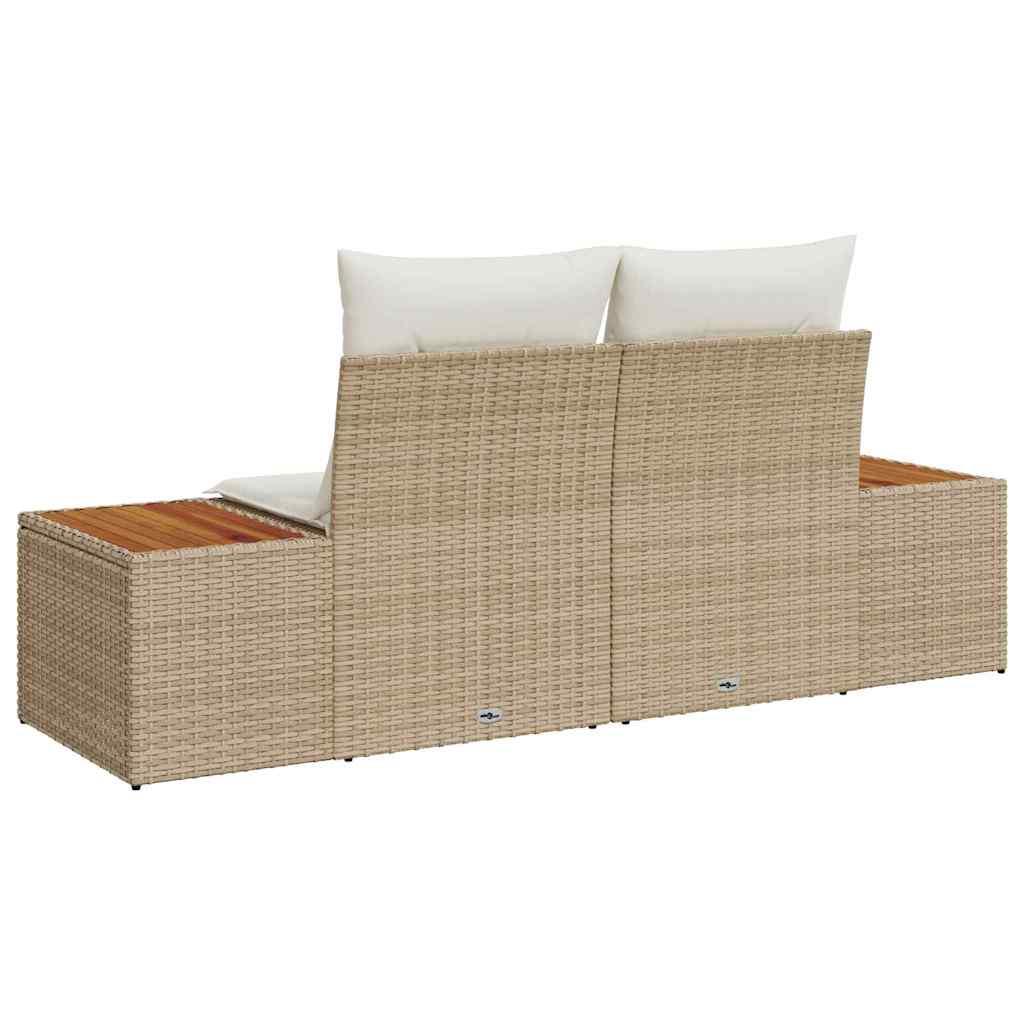 Zahradní sofa Béžová 184 x 62 x 85cm polyratan