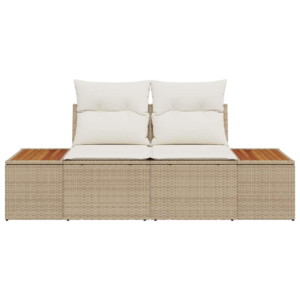 Zahradní sofa Béžová 184 x 62 x 85cm polyratan