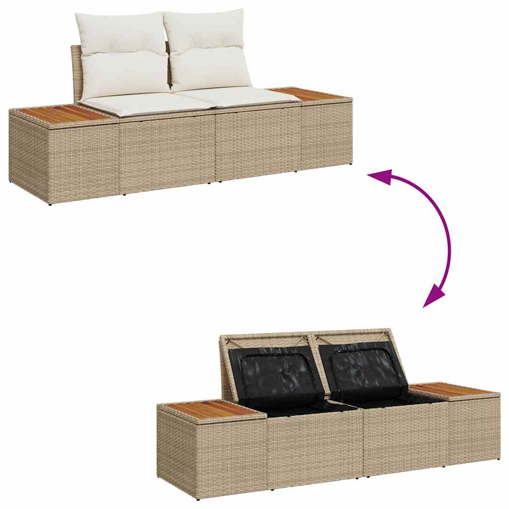 Zahradní sofa Béžová 184 x 62 x 85cm polyratan