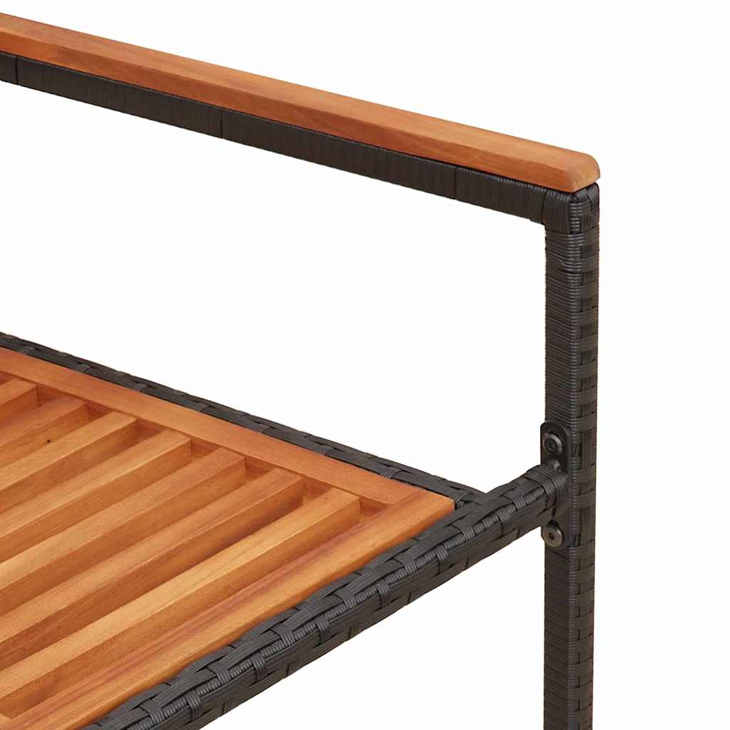 Zahradní stohovatelné židle 2 pcs Hnědá a černá