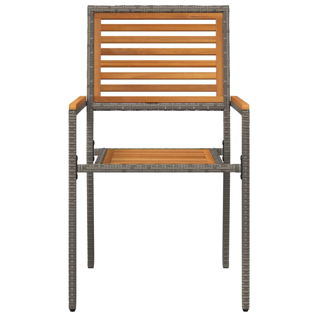 Zahradní stohovatelné židle 2 pcs Hnědá a šedá