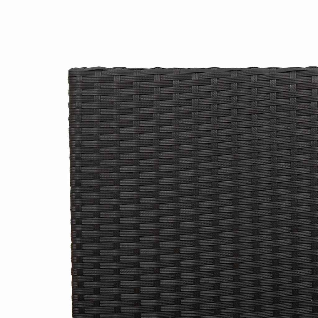 Zahradní stohovatelné židle 2 pcs Černá a hnědá