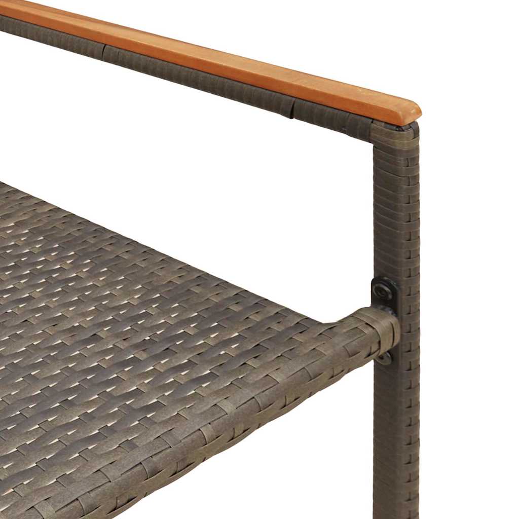 Zahradní stohovatelné židle 2 pcs Šedá a hnědá