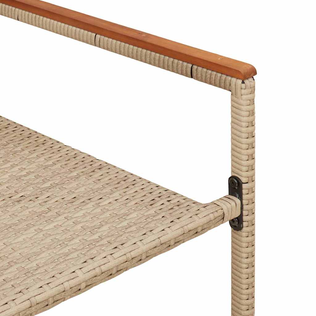 Zahradní stohovatelné židle 2 pcs krémová a hnědá