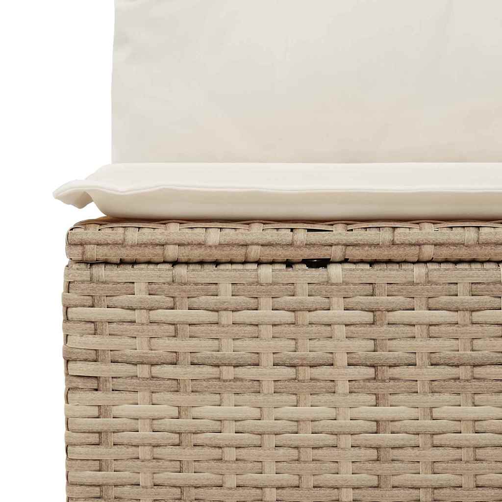 Sada zahradních pohovek 3 pcs Béžová 196 x 62 x 85 cm polyratan