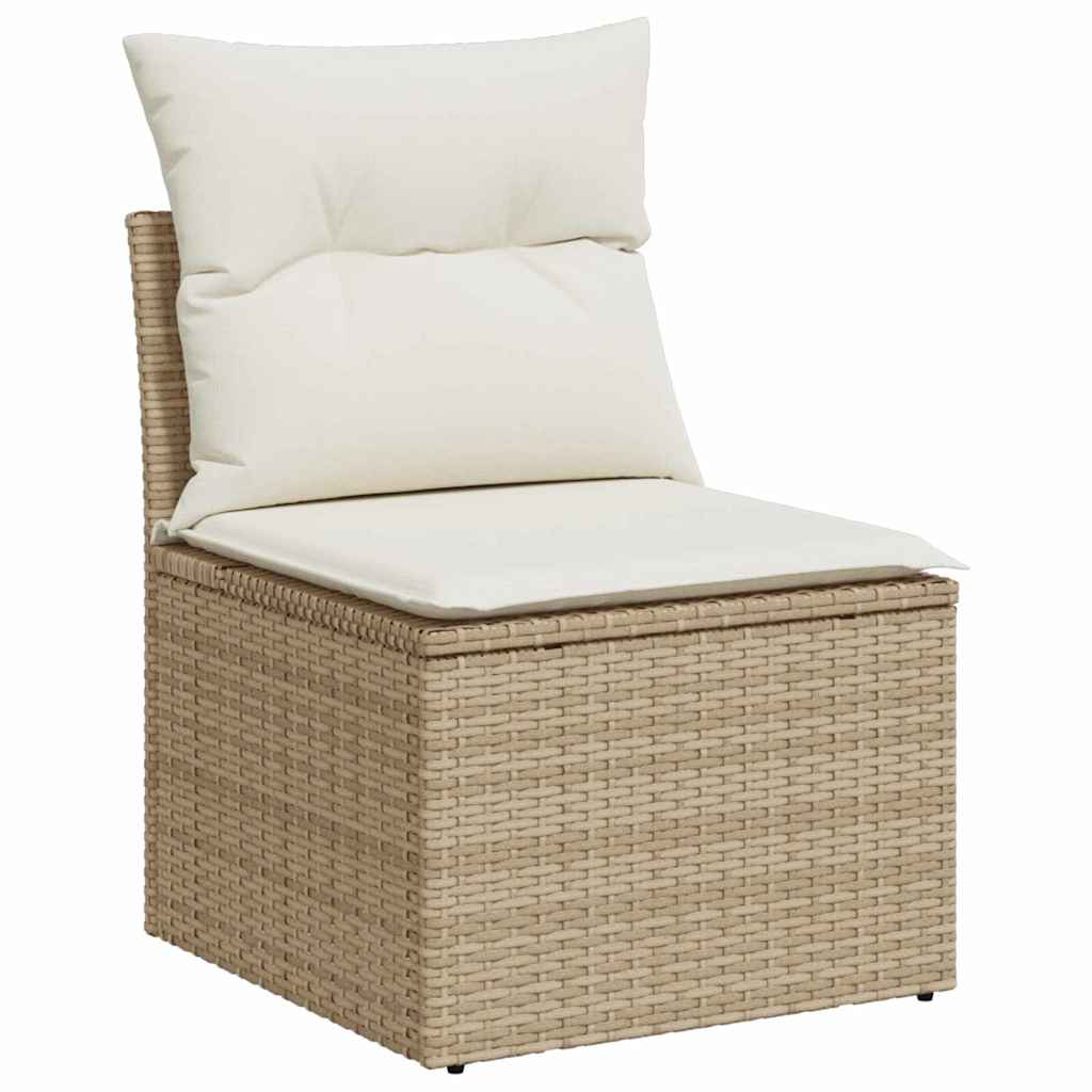 Sada zahradních pohovek 3 pcs Béžová 196 x 62 x 85 cm polyratan