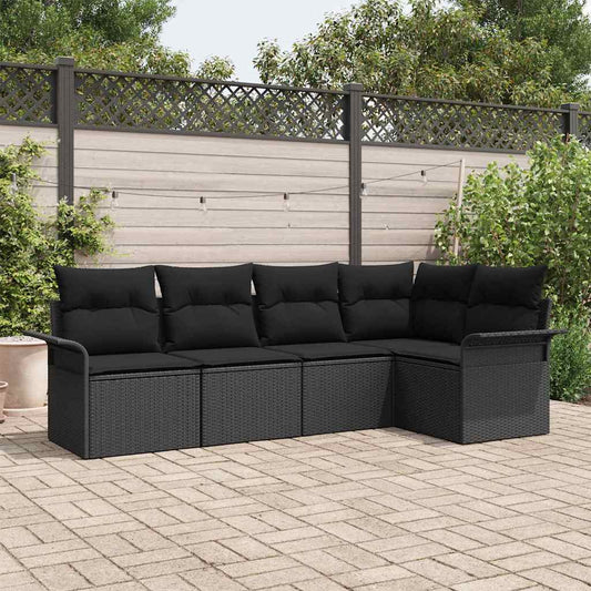 Sada zahradních pohovek 5 pcs 242.5 x 132.5 x 85 cm Poly ratan