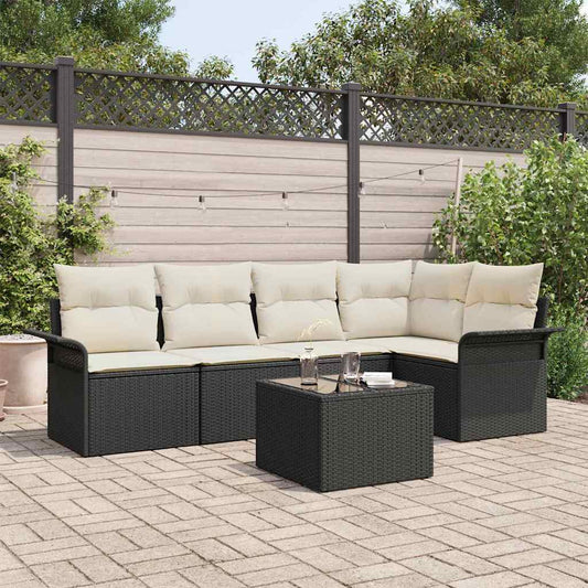 Sada zahradních pohovek 6 pcs 242.5 x 132.5 x 85 cm Poly ratan
