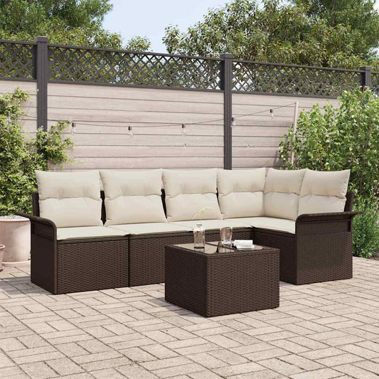Sada zahradních pohovek 6 pcs 242.5 x 132.5 x 85 cm Poly ratan