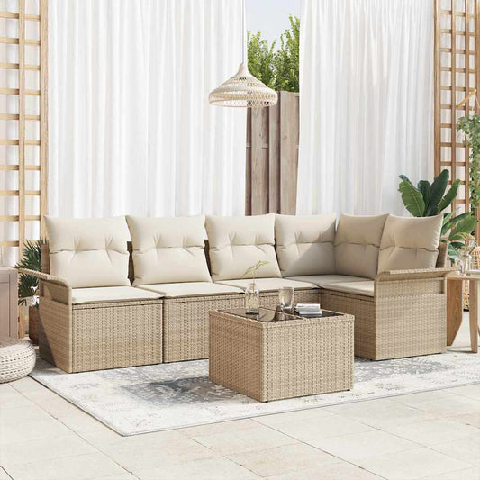 Sada zahradních pohovek 6 pcs 242.5 x 132.5 x 85 cm Poly ratan