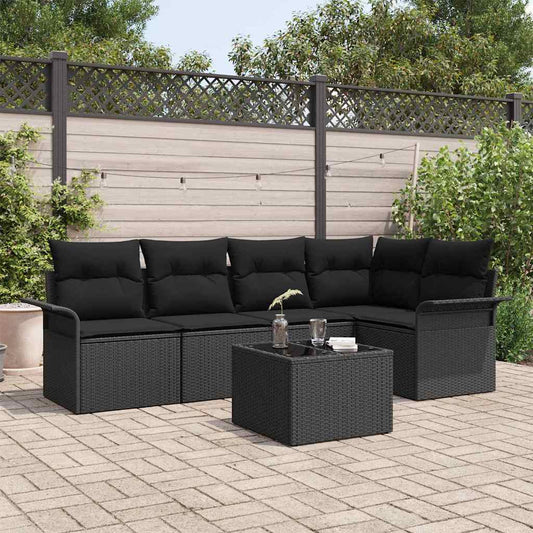 Sada zahradních pohovek 6 pcs 242.5 x 132.5 x 85 cm Poly ratan