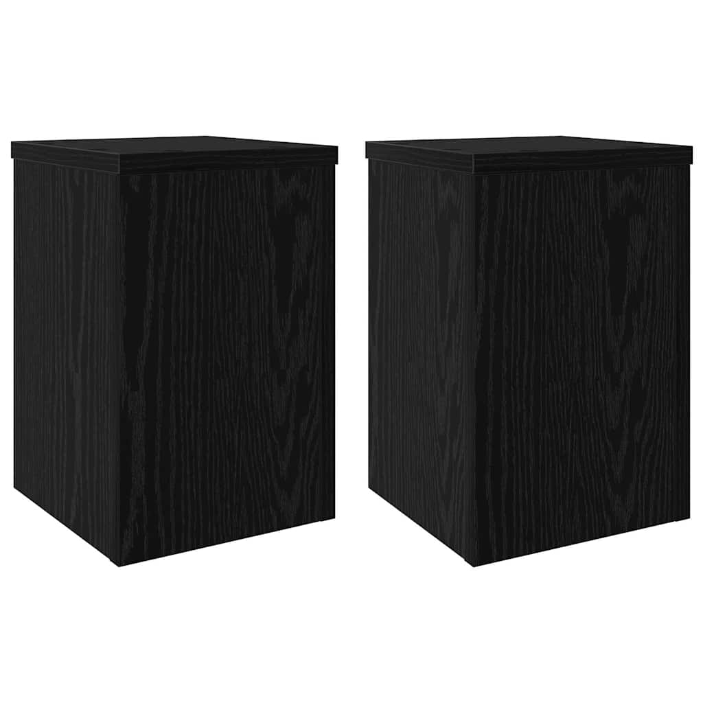 Stojan na rostliny 2 pcs Černý dub 20 x 20 x 30 cm