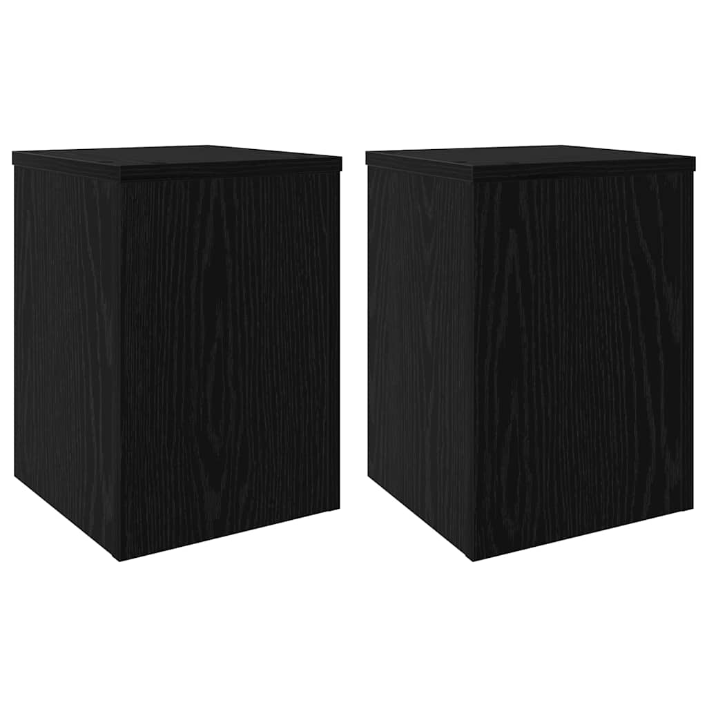 Stojan na rostliny 2 pcs Černý dub 25 x 25 x 35 cm