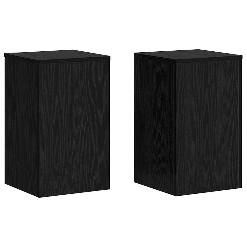 Stojan na rostliny 2 pcs Černý dub 30 x 30 x 50 cm