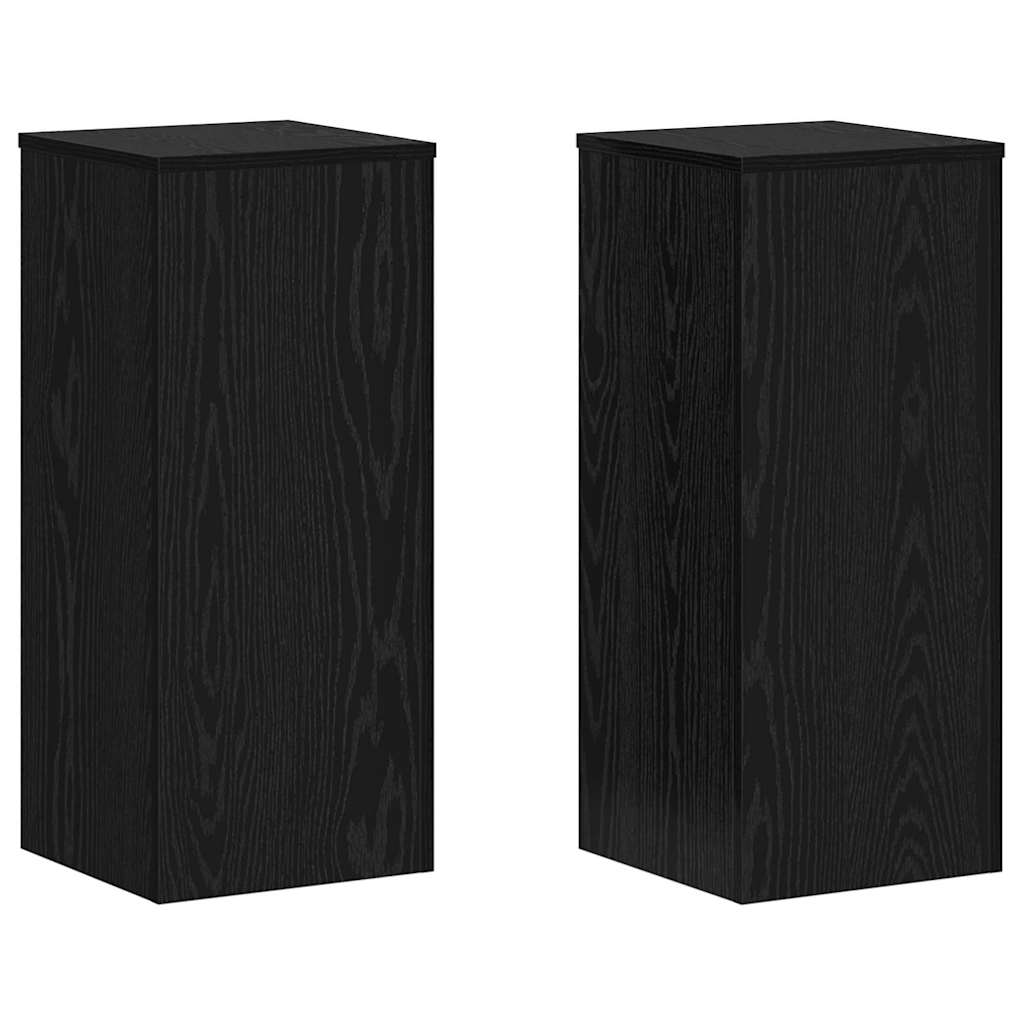 Stojan na rostliny 2 pcs Černý dub 30 x 30 x 70 cm