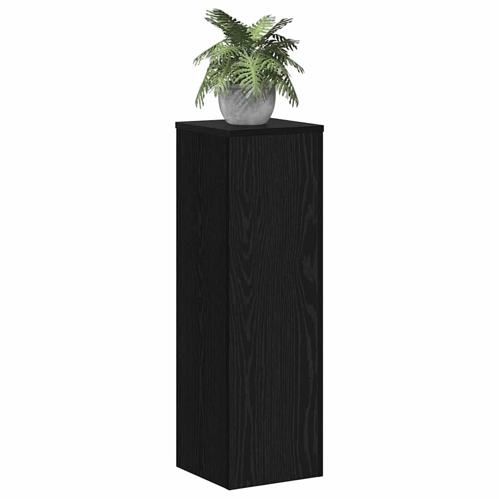Stojan na rostliny 2 pcs Černý dub 25 x 25 x 80 cm