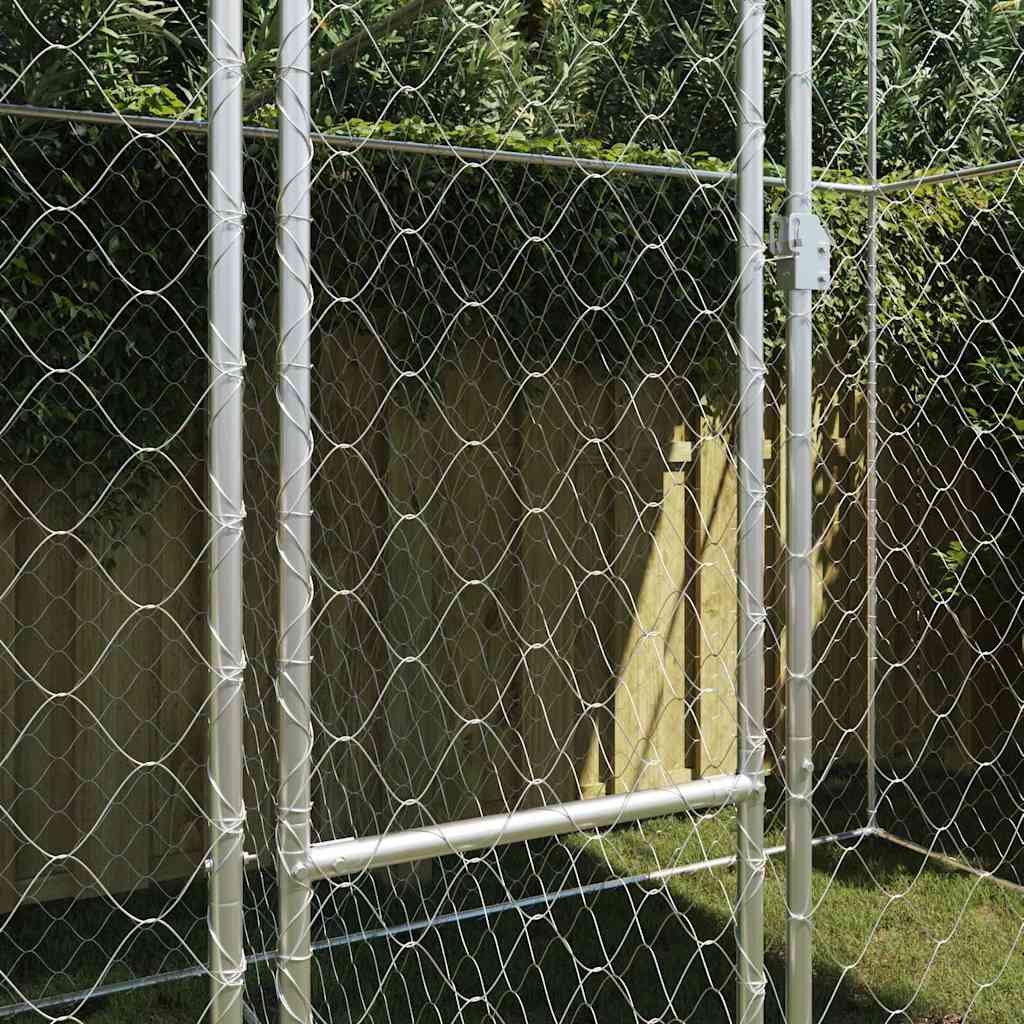 Klec pro psa Stříbrná 400 x 200 x 256 cm Pozinkovaná ocel