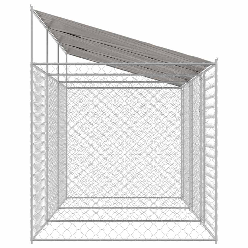 Klec pro psa Stříbrná 600 x 200 x 256 cm Pozinkovaná ocel