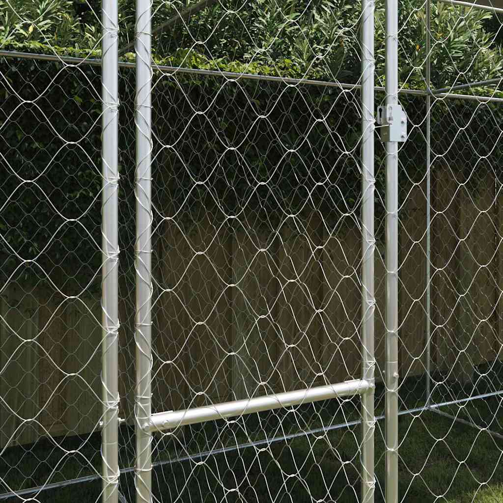 Klec pro psa Stříbrná 800 x 200 x 256 cm Pozinkovaná ocel