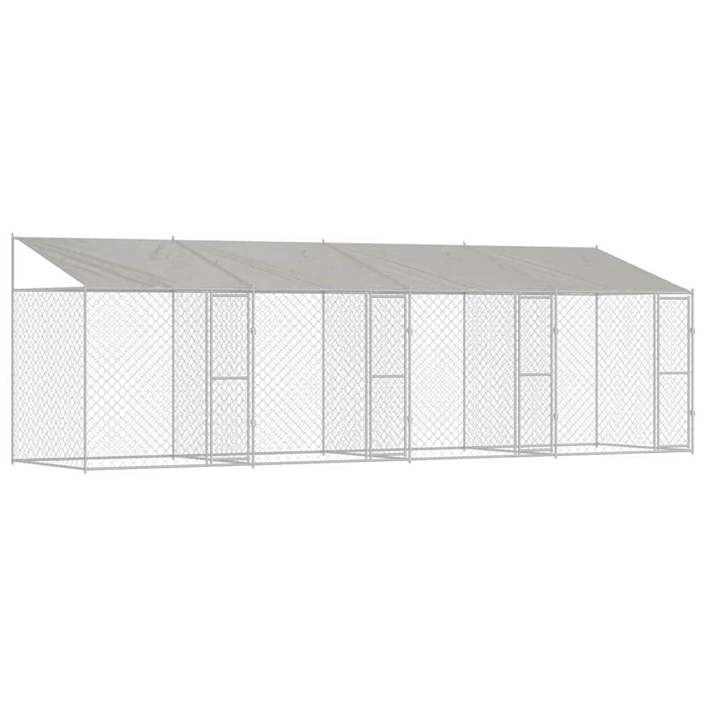 Klec pro psa Stříbrná 800 x 200 x 256 cm Pozinkovaná ocel