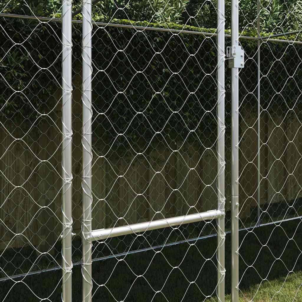 Klec pro psa Stříbrná 800 x 200 x 256 cm Pozinkovaná ocel