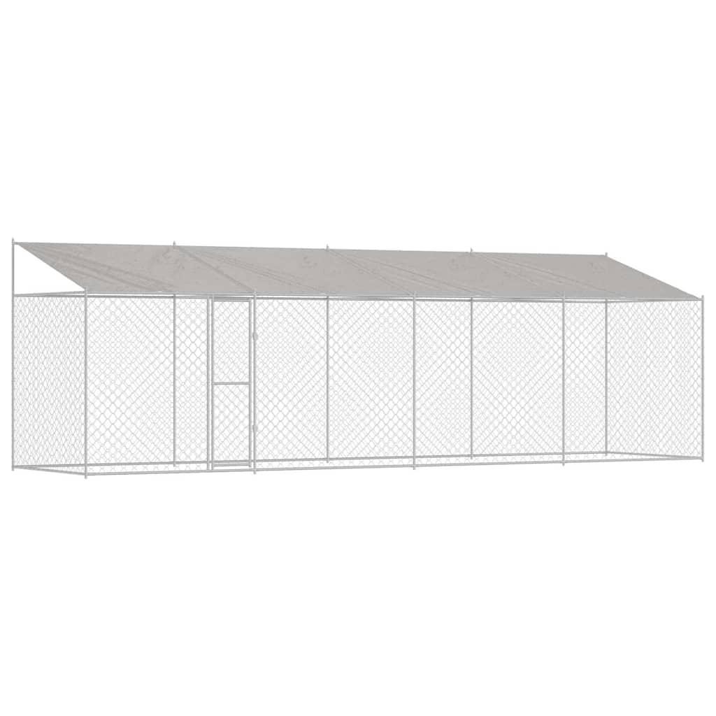 Klec pro psa Stříbrná 800 x 200 x 256 cm Pozinkovaná ocel