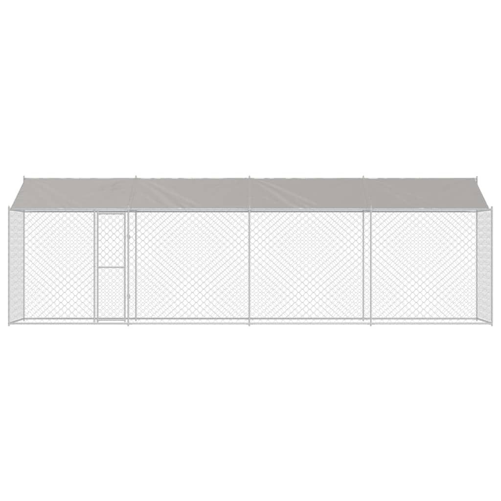 Klec pro psa Stříbrná 800 x 200 x 256 cm Pozinkovaná ocel