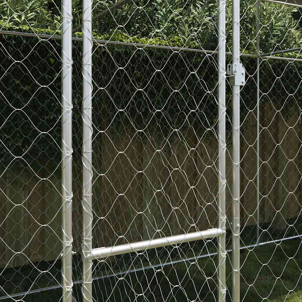 Klec pro psa Stříbrná 600 x 200 x 256 cm Pozinkovaná ocel