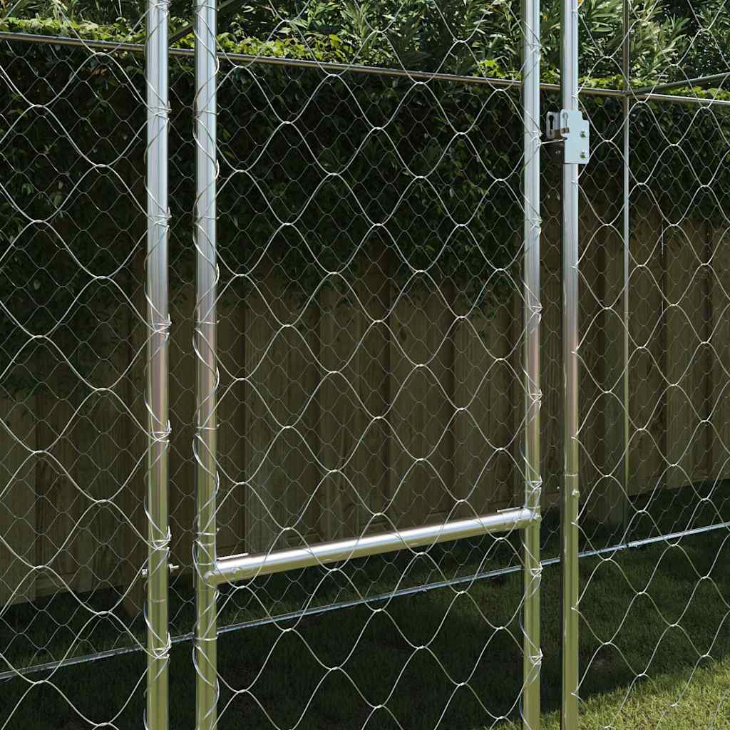 Klec pro psa Stříbrná 800 x 200 x 256 cm Pozinkovaná ocel