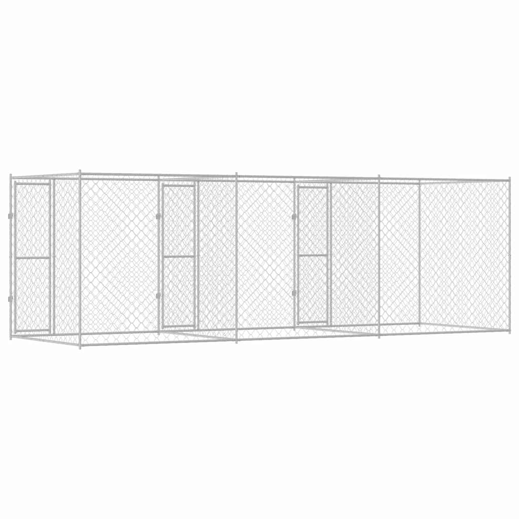 Klec pro psa Stříbrná 600 x 200 x 200 cm Pozinkovaná ocel
