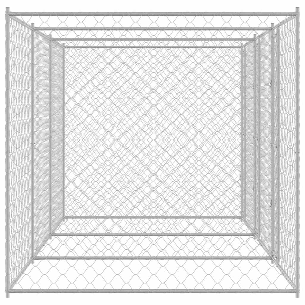 Klec pro psa Stříbrná 600 x 200 x 200 cm Pozinkovaná ocel