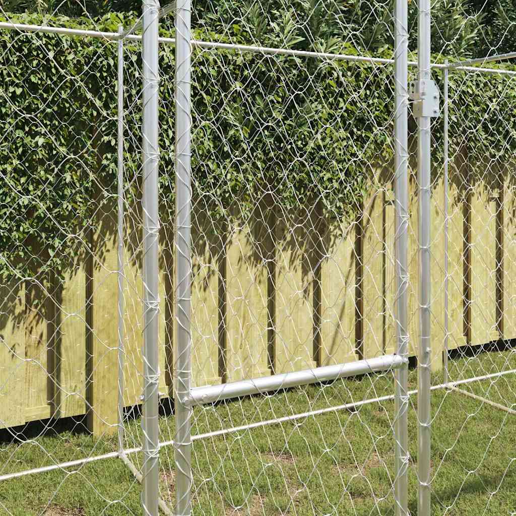 Klec pro psa Stříbrná 800 x 200 x 200 cm Pozinkovaná ocel