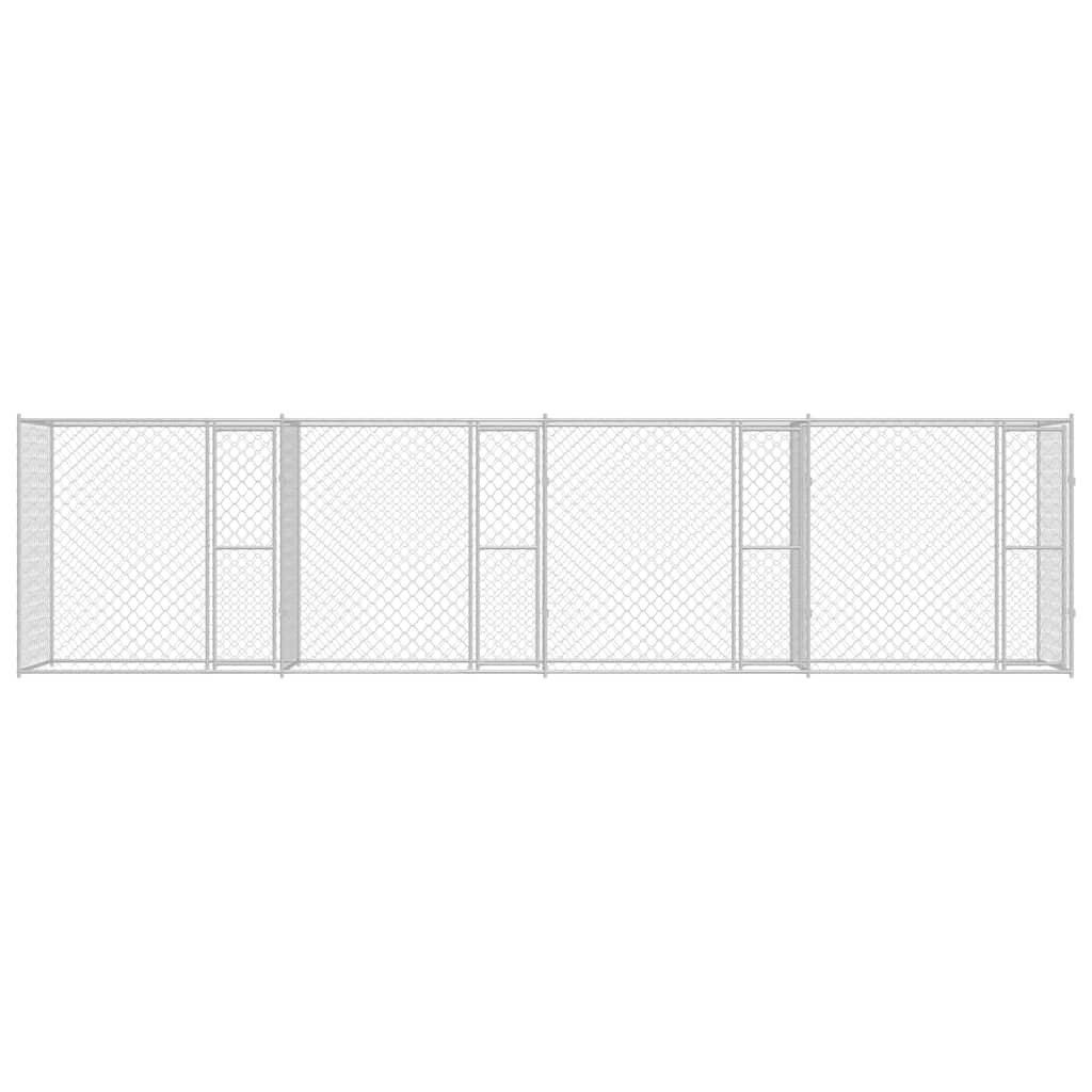 Klec pro psa Stříbrná 800 x 200 x 200 cm Pozinkovaná ocel