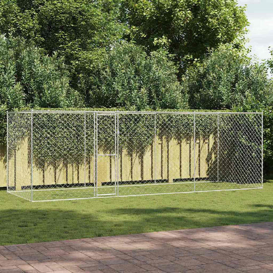 Klec pro psa Stříbrná 600 x 200 x 256 cm Pozinkovaná ocel