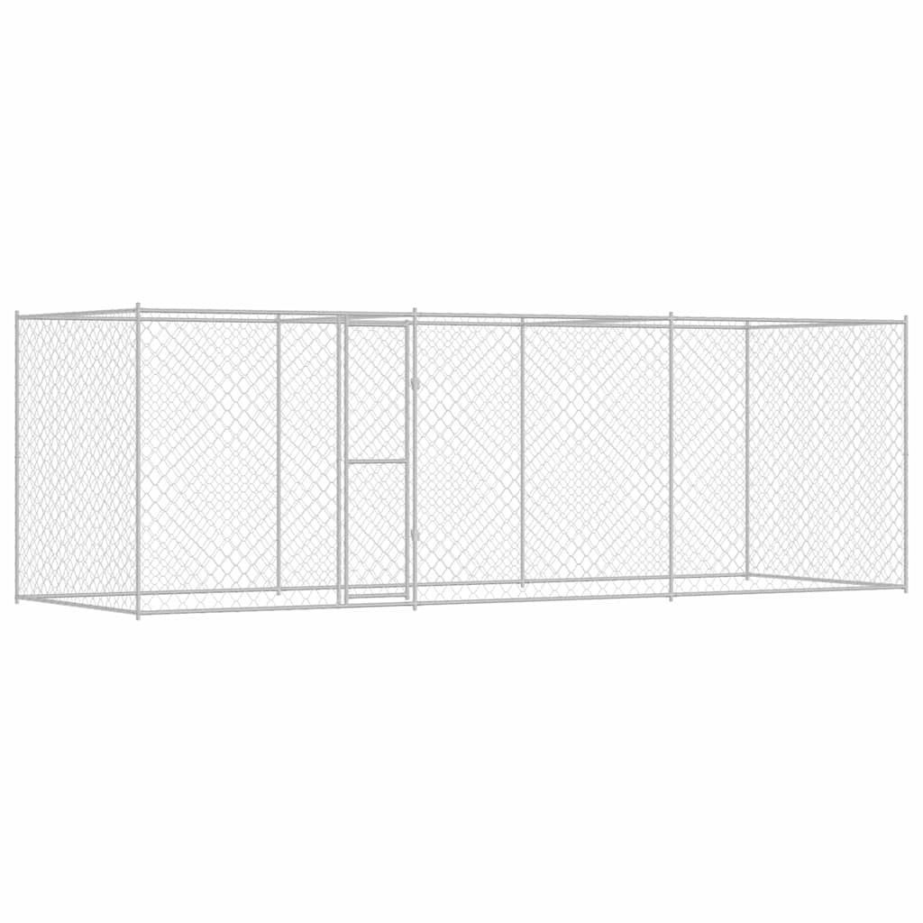 Klec pro psa Stříbrná 600 x 200 x 256 cm Pozinkovaná ocel