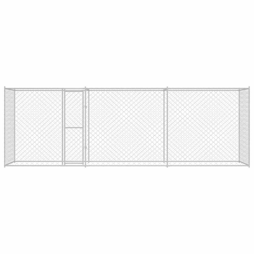 Klec pro psa Stříbrná 600 x 200 x 256 cm Pozinkovaná ocel
