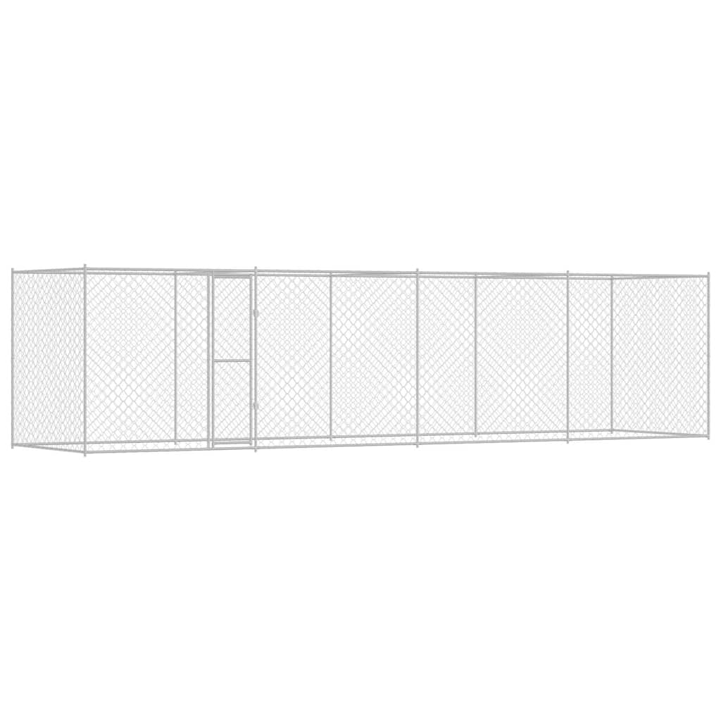 Klec pro psa Stříbrná 800 x 200 x 256 cm Pozinkovaná ocel
